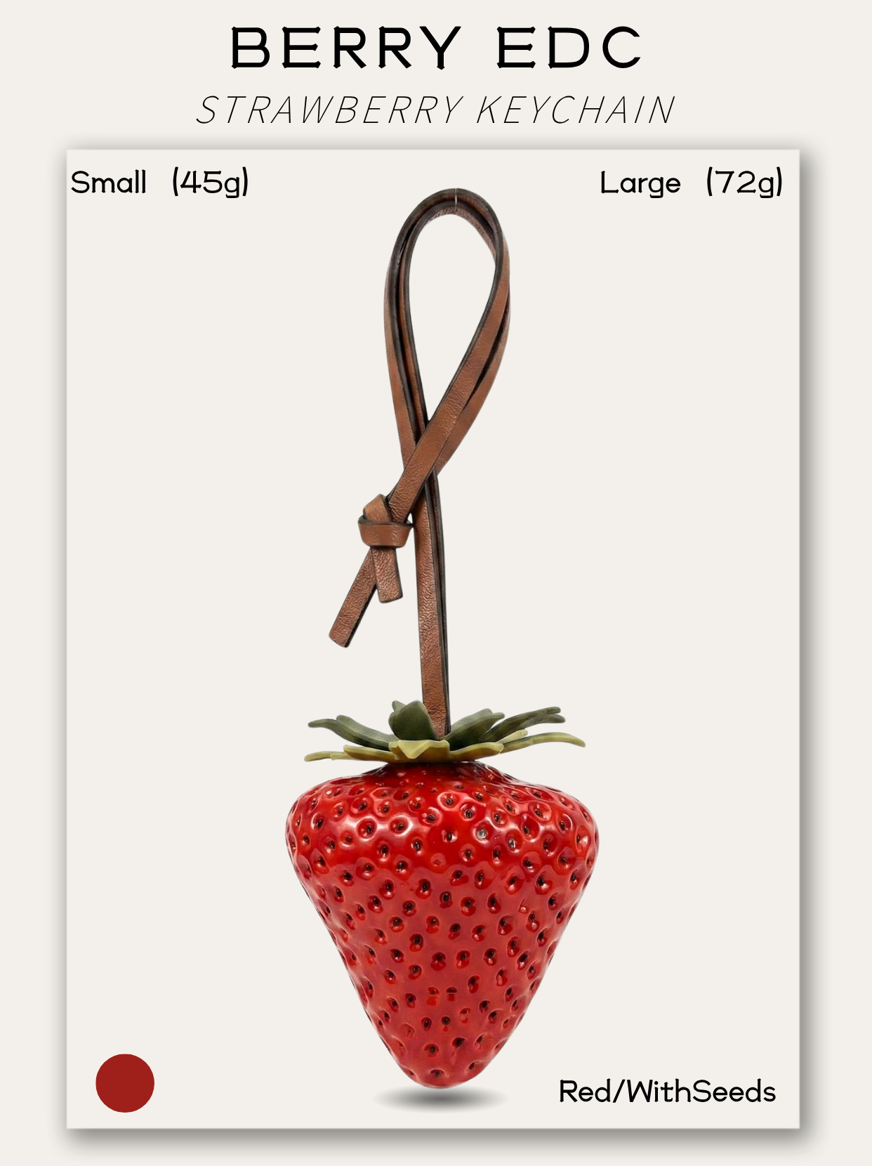 BerryEDC-Red handmade strawberry pendant【2pcs/4pcs/6pcs】