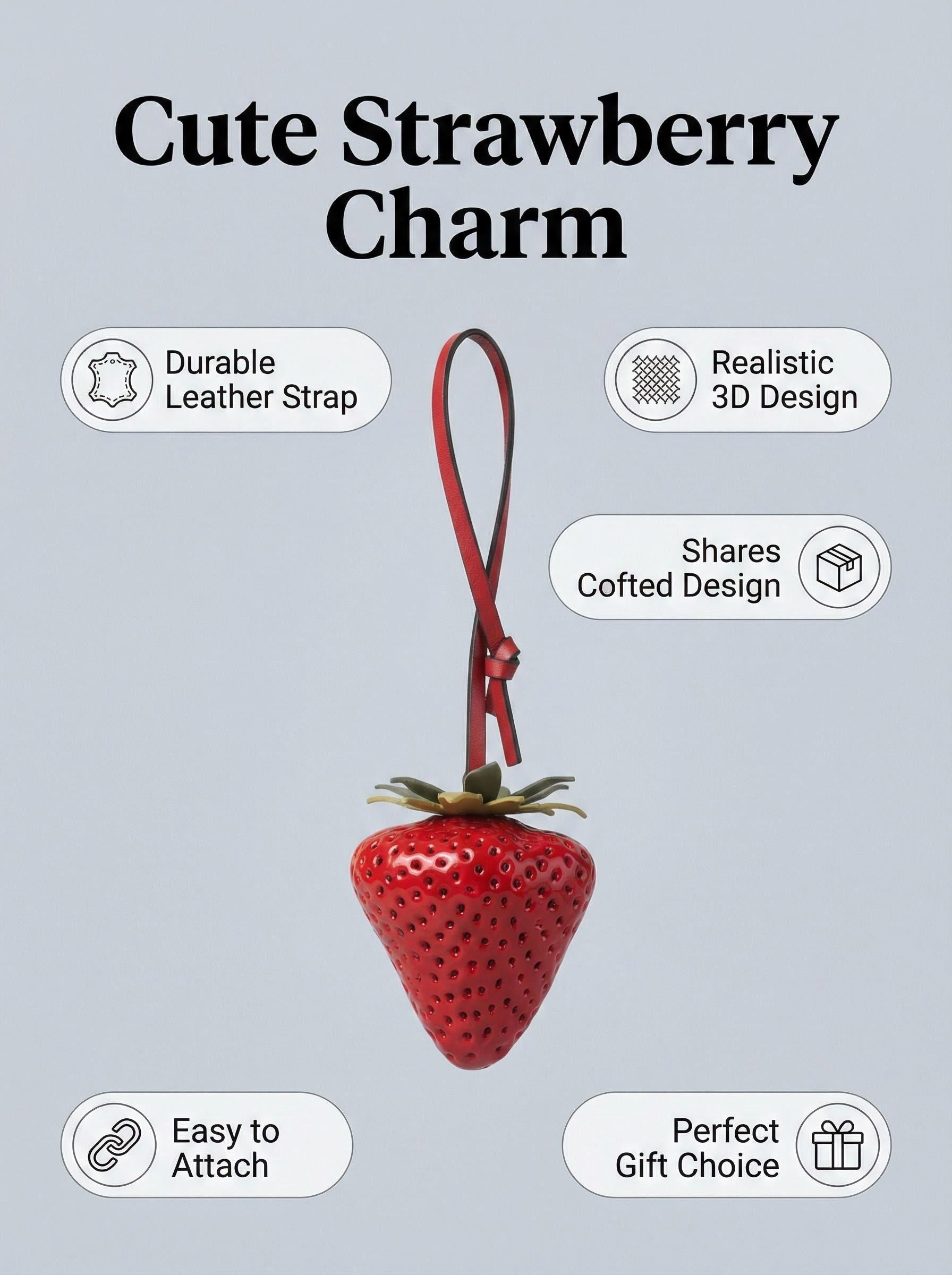 BerryEDC-Red handmade strawberry pendant【2pcs/4pcs/6pcs】