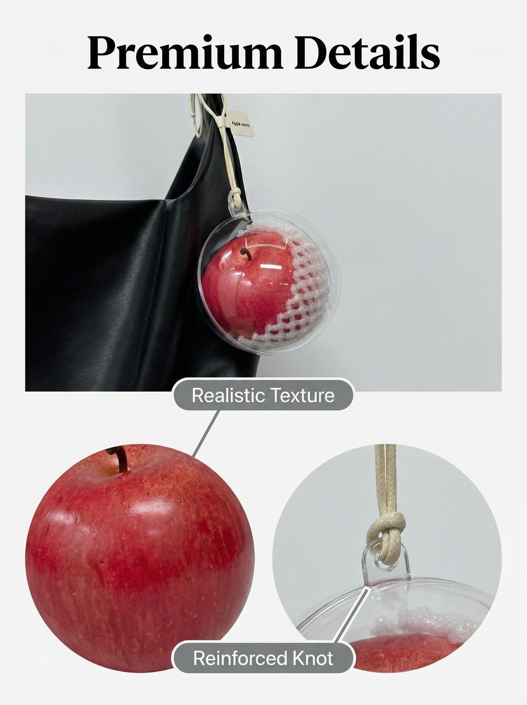 BerryEDC-Red handmade apple pendant【SIZE 5CM-With protective shell】