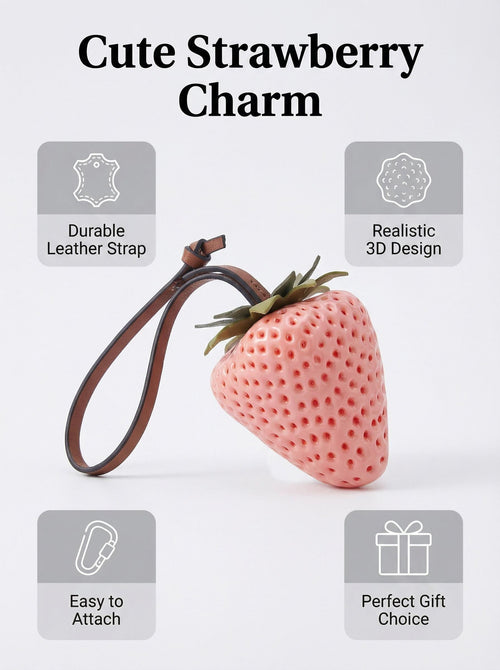 BerryEDC-Pink handmade strawberry pendant【2pcs/4pcs/6pcs】