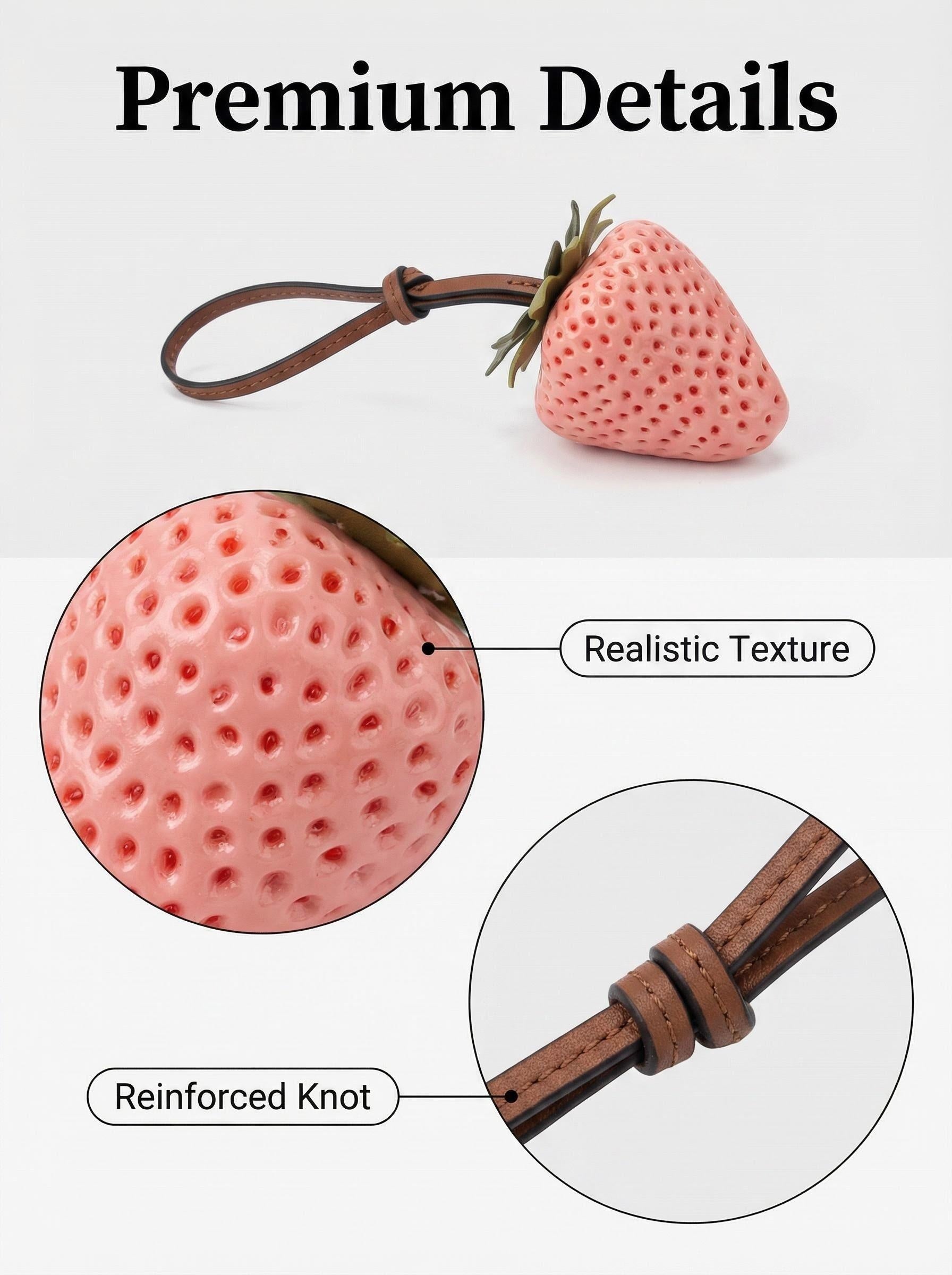 BerryEDC-Pink handmade strawberry pendant【2pcs/4pcs/6pcs】