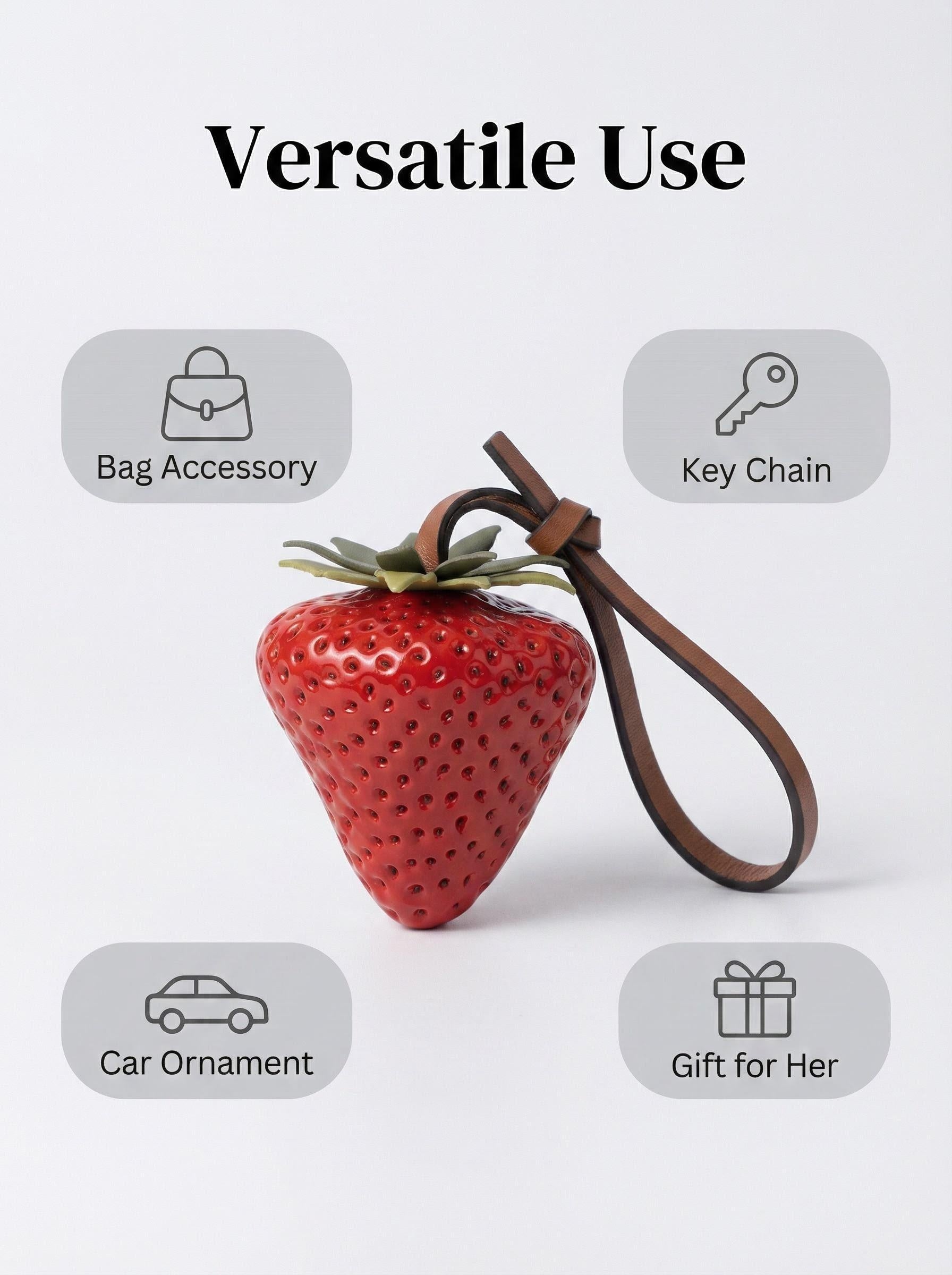 BerryEDC-Red handmade strawberry pendant【2pcs/4pcs/6pcs】
