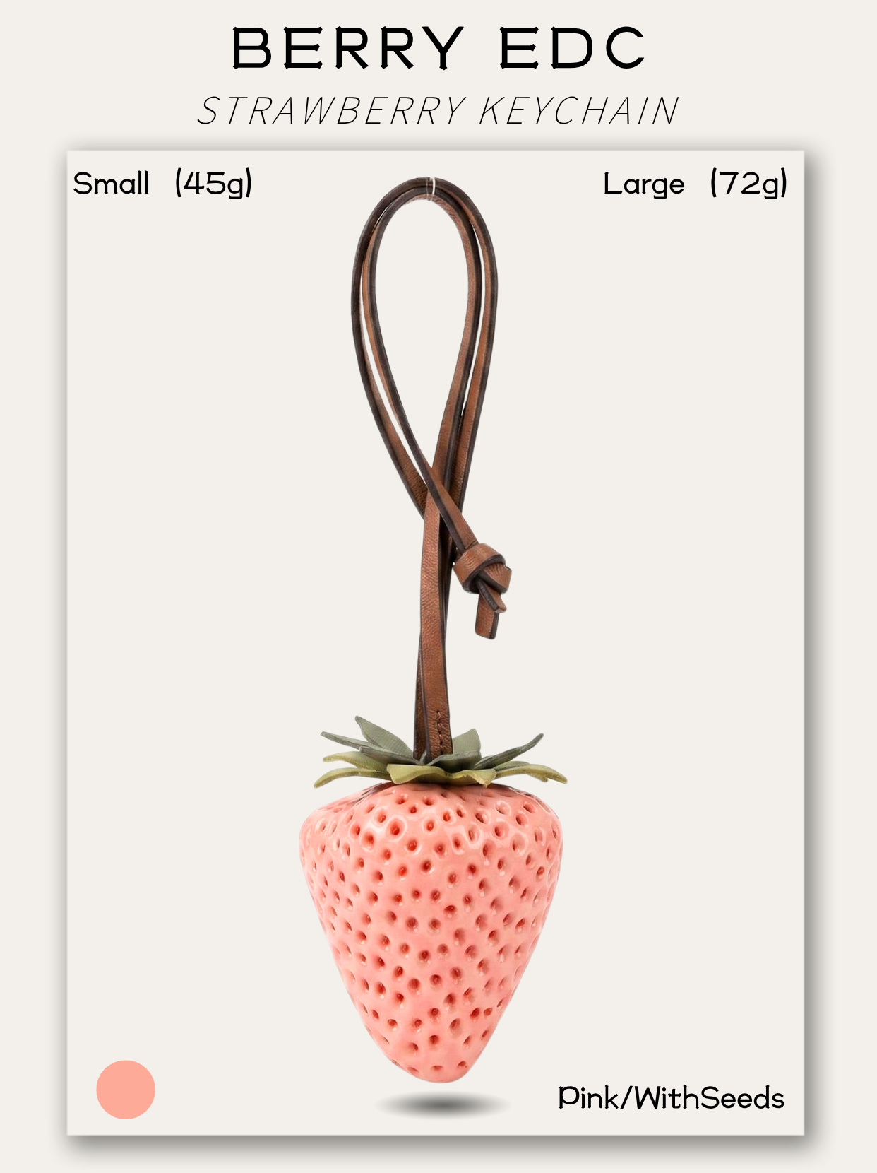 BerryEDC-Pink handmade strawberry pendant【2pcs/4pcs/6pcs】